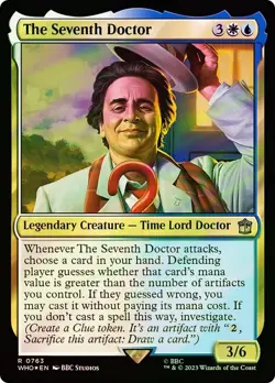 The Seventh Doctor Foil Doctor Who Commander NM MTG - Image 1