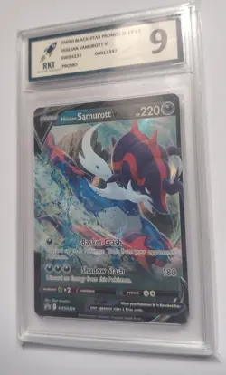 ✅ Graded 9 ✅ Hisuain Samurott V Promo Card SWSH239 Black Star Pokemon TCG Card - Image 1
