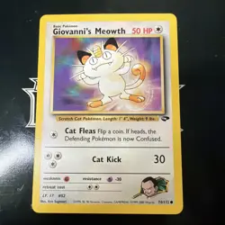2000 Pokemon Gym Challenge Giovanni's Meowth 74/132 Vintage WOTC Common - Image 1