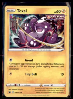 Pokemon Toxel Fusion Strike SWSH209 Cosmo Promo - Image 1
