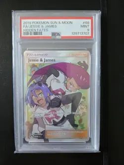 2019 pokemon sun and moon jessie and james psa 9 - Image 1