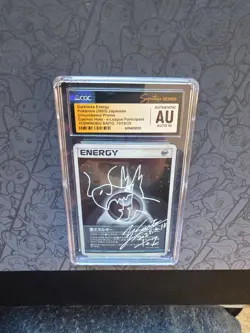 Pokemon: AUTOGRAPHED Darknes Energy Cosmos Holo 2003 RARE Yoshinobu Saito - CGC - Image 4