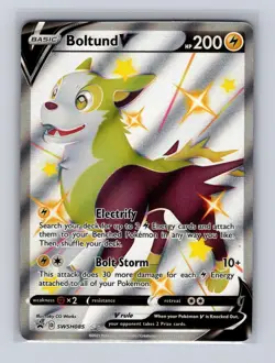 Boltund V SWSH085 Shiny Holo Promo Sword & Shield Promo Pokemon Holo Near Mint - Image 1