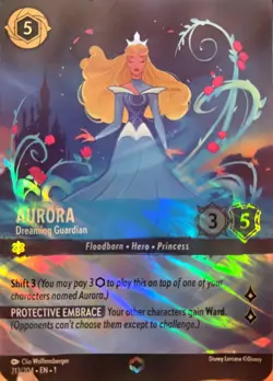 Disney Lorcana Aurora Dreaming Guardian Foil Enchanted 213/204 EN First Chapter - Image 3