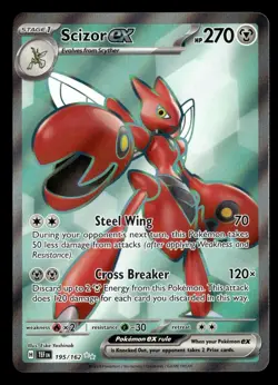 Scizor ex 195/162 Ultra Rare Temporal Forces Pokemon Card - Image 2