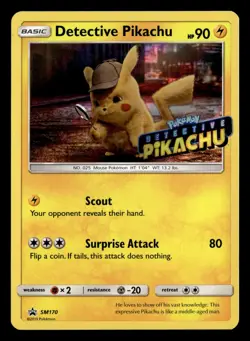 Detective Pikachu SM170 Holo (Stamped) Sun & Moon Promo Pokemon Card - Image 2