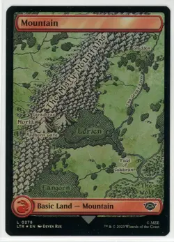 Magic The Gathering Lord Of The Rings Mountain Foil #0278 - Image 1