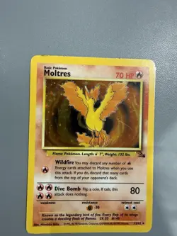 Pokemon Moltres 12/62 Holo Rare Fossil Set 1999 WOTC Vintage Original Card - Image 4