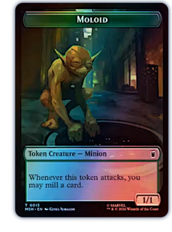 Wall Token (0001) // Moloid Token (0013) Foil Marvel Super Heroes MTG - Image 2