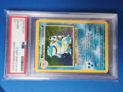 1999 Pokemon TCG Blastoise Holo Rare Card Base Set 2/102 PSA 8 - Image 1