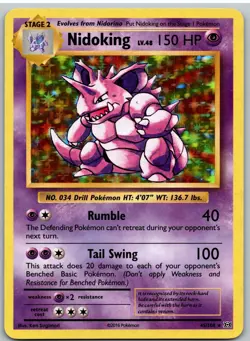 Nidoking 45/108 Holo Rare Evolutions Pokemon - Image 1