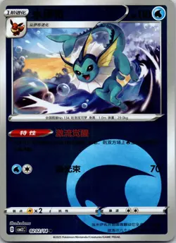 Vaporeon 0202/14 Water Energy Chinese Gem Pack Volume 2 Pokemon NM [US SELLER] - Image 1