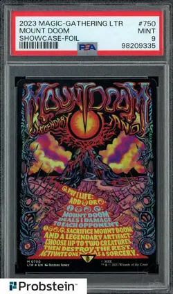 2023 Magic The Gathering LTR Showcase Foil #750 Mount Doom PSA 9 MINT - Image 1