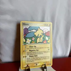 Pokemon TCG Minun Holo Rare Card 4/17 Pop Series 3 - Image 1