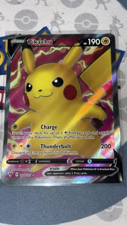 Pikachu 170/185 Vivid Voltage Ultra Rare Full Art 190 HP Holo Pokemon - Image 2