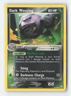 Dark Weezing 42/109 Uncommon Team Rocket Returns Pokemon Heavily Played - Image 1