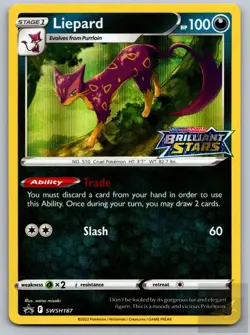 Liepard SWSH187 Holo Promo Sword & Shield Promo Pokemon Near Mint - Image 1