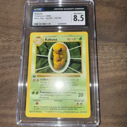 Pokemon TCG 1999 Kakuna 033/102 Base Set Shadowless Regular 1st Edition CGC 8.5 - Image 5