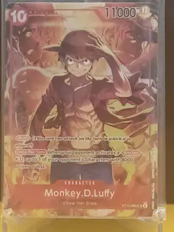 One Piece Monkey D. Luffy ST10-006 Alt Art SR Promo Sealed Pack Fresh PSA Ready - Image 1