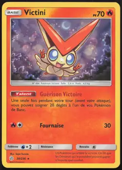 Carte Pokemon Victini 30/236 Holo Eclipse Cosmique Francais - Image 1