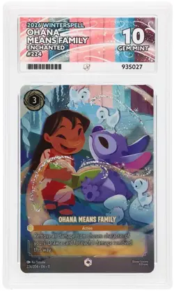 Ohana Means Family 224/204 (Enchanted) Disney Lorcana Winterspell ACE 10 - Image 1