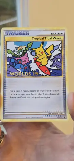 Pokemon Worlds 10 Tropical Tidal Wave Trophy Card HGSS18 - Image 2