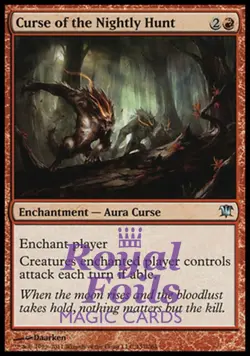 Curse of the Nightly Hunt 2x FOIL ISD MTG Innistrad Uncommon MINT red - Image 1