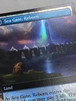 Foil Sea Gate Restoration Extended Art Zendikar Rising 333 NM - Image 3