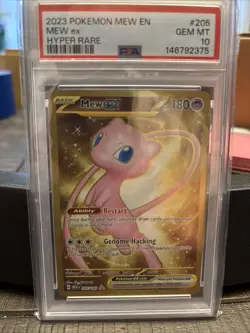2023 POKEMON MEW EN 151 MEW ex GOLD HYPER RARE #205 PSA 10 GEM MINT - Image 1