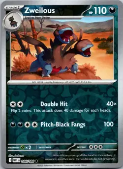 Zweilous 066/086 White Flare Pokemon TCG Reverse Holo C NM - Image 1
