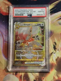 [PSA 10] Hisuian Zoroark Vstar 213/196 💎 Pokemon Lost Origin - Image 1