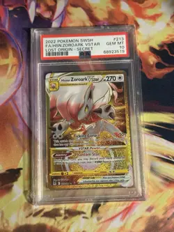 [PSA 10] Hisuian Zoroark Vstar 213/196 💎 Pokemon Lost Origin - Image 3