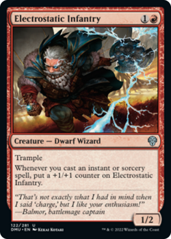 Electrostatic Infantry FOIL Dominaria United PLD Red Uncommon MTG CARD ABUGames - Image 1
