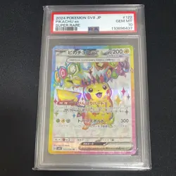 PSA 10 Pikachu ex SR 122/106 Japanese Pokemon SV8 Super Electric Breaker - Image 1