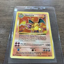 1999 Pokemon Shadowless Charizard Holo #4/102 - Image 3