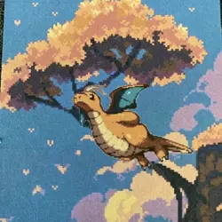 Pokemon Dragonite custom bookmark Illustration Rare - Fan Art - Image 1