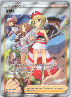 Irida GG63/GG70 Ultra Rare Crown Zenith Galarian Gallery Pokemon NM - Image 1