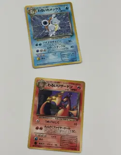 Pokemon lot of (2) Team Rocket Dark Charizard & Blastoise Holo JP *SEE PICS* - Image 1