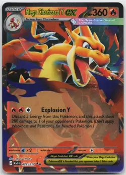 Mega Charizard Y ex Double Rare ME: Ascended Heroes 022/217 Pokemon TCG - Image 1