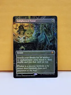 1x FOIL BORDERLESS ALT ART Enlightened Tutor, NM, DMR, Magic: the Gathering, MtG - Image 3