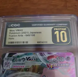 Pokemon TCG Mew VMAX 040/100 S8 Fusion Arts Triple Rare Holo CGC 10 Japanese - Image 2