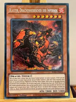 Blaster, Drachenherrscher Der Infernos RA03-DE010 Secret Rare Deutsch NM YUGIOH - Image 1