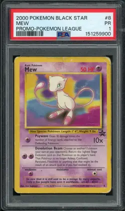 PSA 1 Mew 8 Black Star Promo Rare Pokemon Card - Image 1