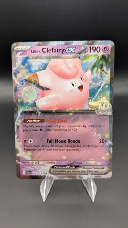 Pokemon TCG Lillie's Clafairy EX Journey Together Double Rare 056/159 NM/MINT - Image 1