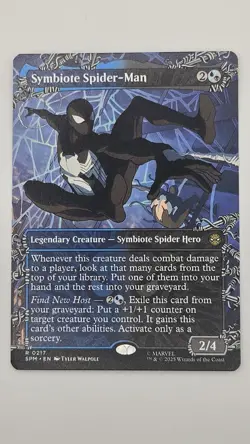 Symbiote Spider-Man (Borderless) - Marvel's Spiderman (SPM) MTG - Image 1