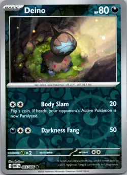 Deino 065/086 White Flare Pokemon TCG Reverse Holo C NM - Image 1
