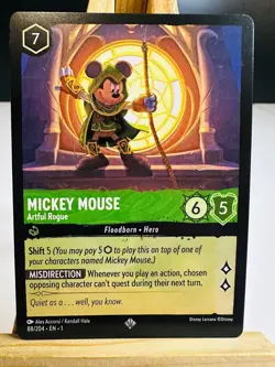 Mickey Mouse - Artful Rogue 88/204 [Super Rare] [The First Chapter] Lorcana - Image 1