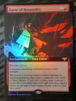 Curse of Hospitality Extended Art FOIL , Innistrad CV, LP, MTG , FREE SHIPPING - Image 1