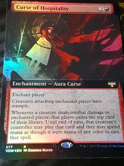 Curse of Hospitality Extended Art FOIL , Innistrad CV, LP, MTG , FREE SHIPPING - Image 2