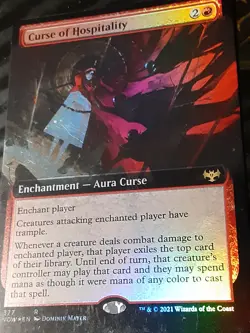 Curse of Hospitality Extended Art FOIL , Innistrad CV, LP, MTG , FREE SHIPPING - Image 4
